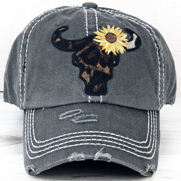 Accessories - NWT Distressed Leopard Steer Cap